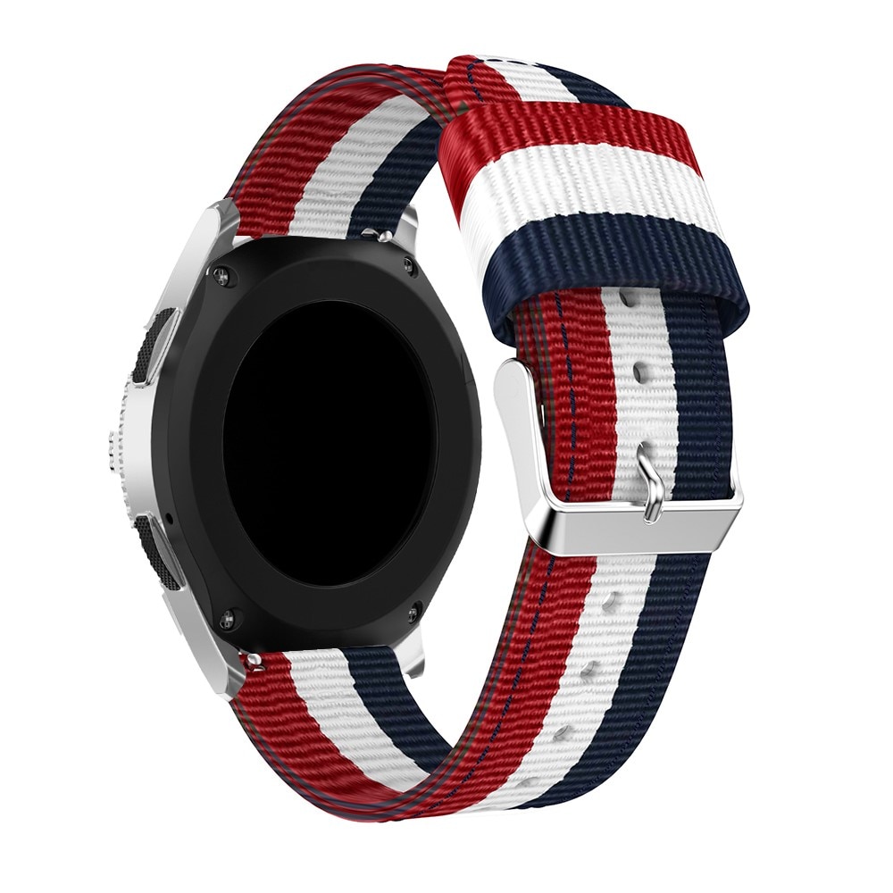 Bracelet en nylon Coros Pace 3, bleu/blanc/rouge