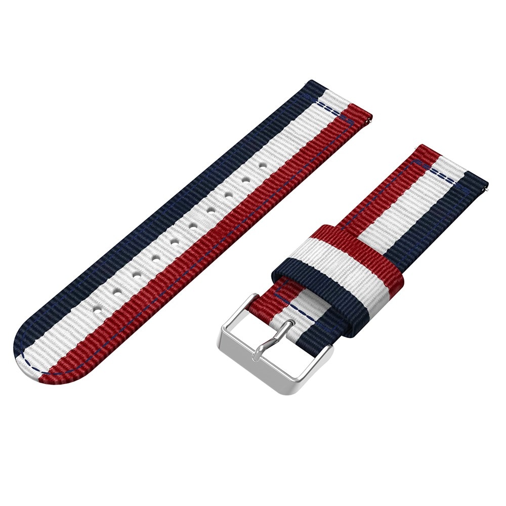 Bracelet en nylon Huawei Watch Buds, bleu/blanc/rouge