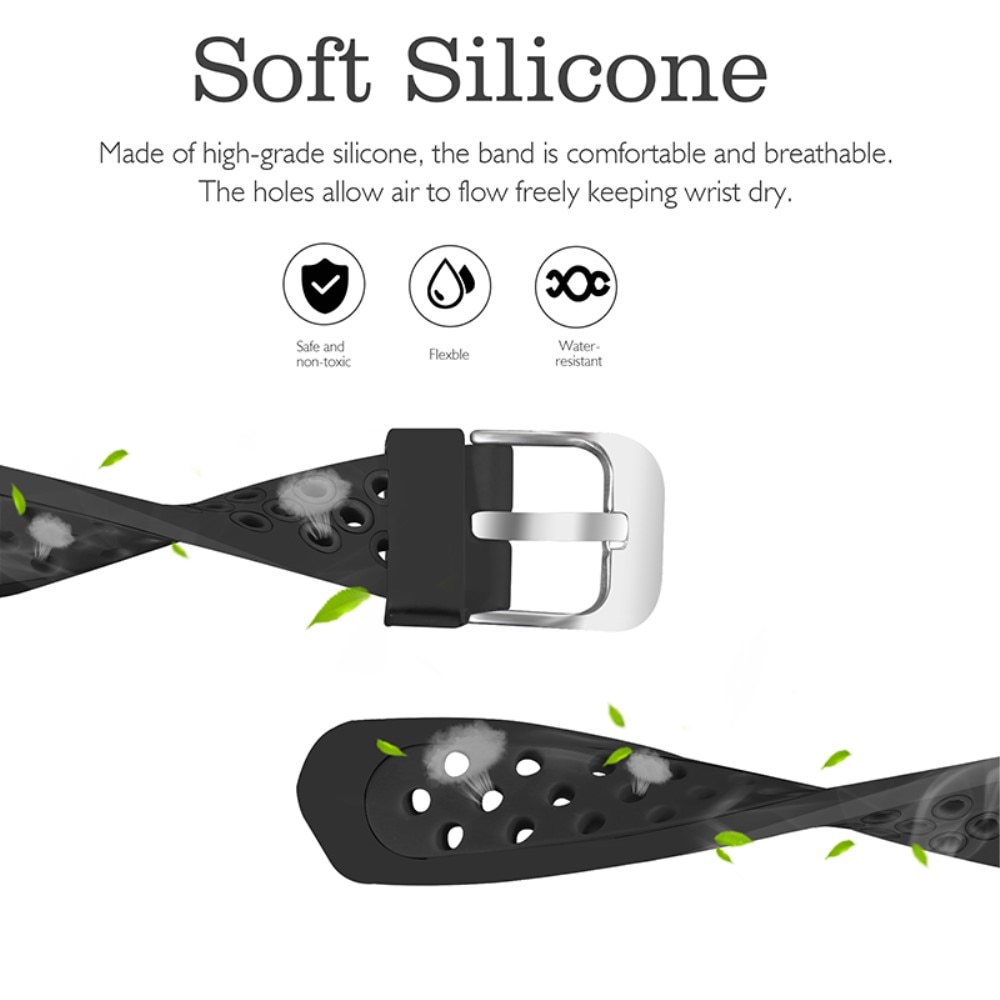 Bracelet en silicone pour Fitbit Alta HR/Alta, Noir