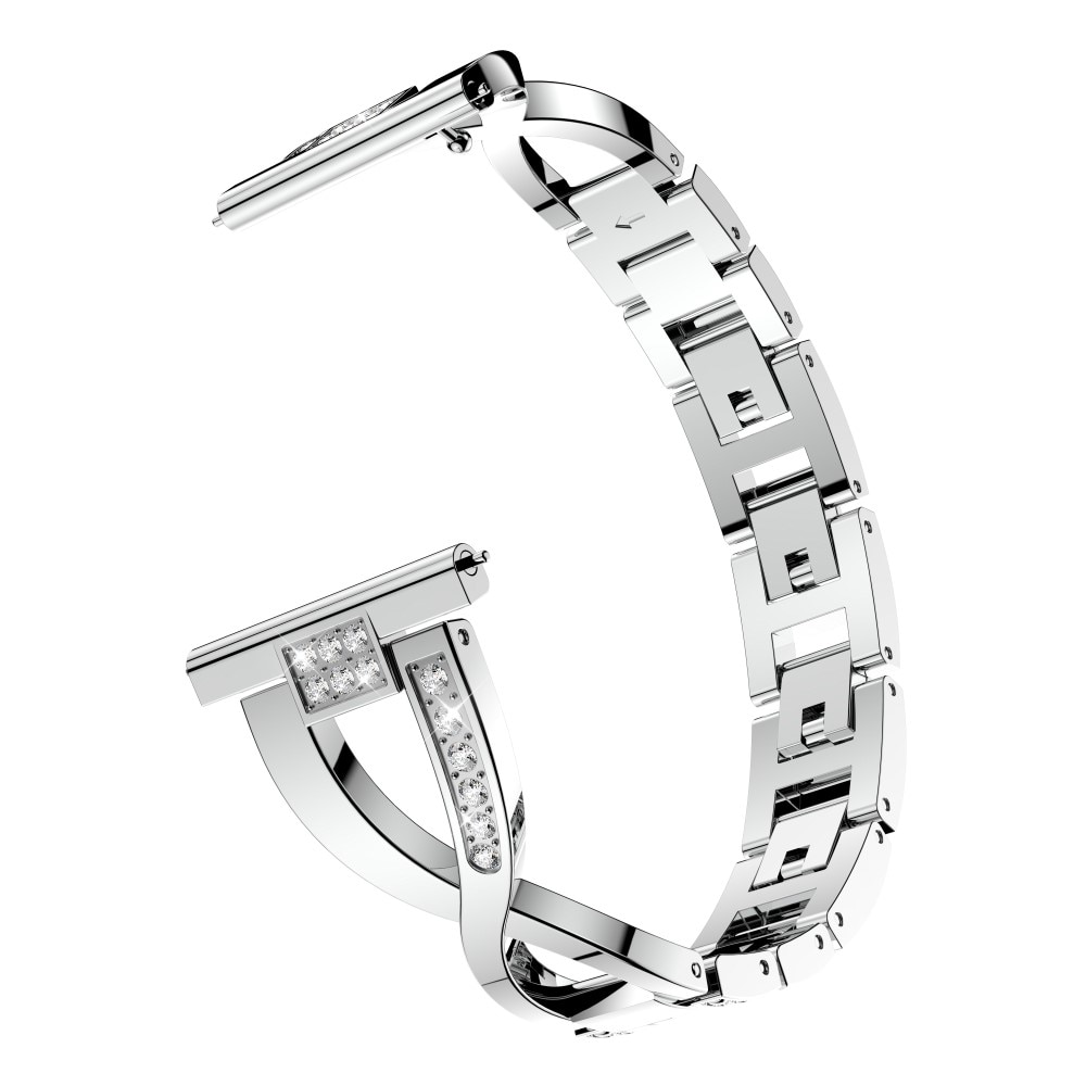 Bracelet Cristal Samsung Galaxy Watch 4 40/42/44/46 mm Argent