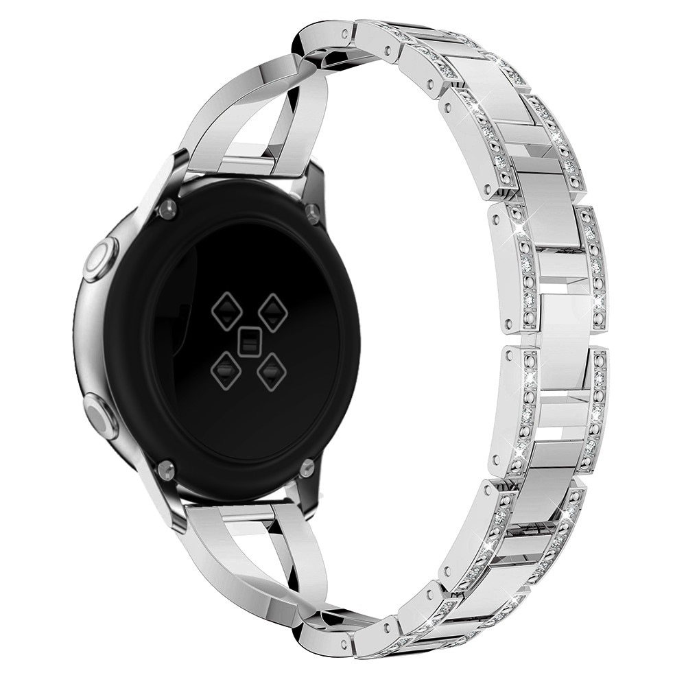 Bracelet Cristal Samsung Galaxy Watch 4 Classic 46mm, argent