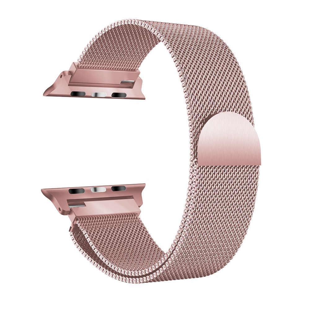 Bracelet milanais pour Apple Watch SE 40mm, Rose doré