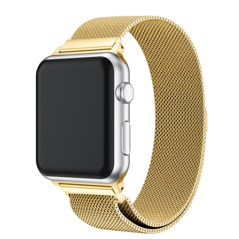 Bracelet milanais pour Apple Watch 41mm Series 9, or