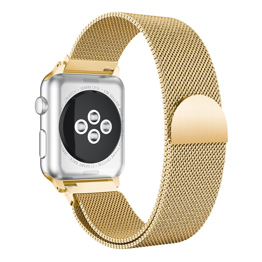 Bracelet milanais pour Apple Watch 41mm Series 8, or