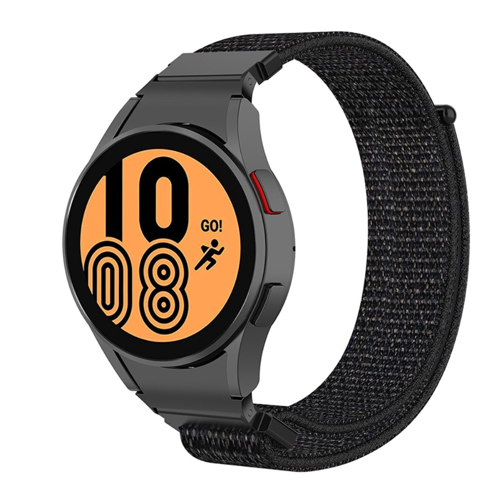 Bracelet en nylon Full Fit Samsung Galaxy Watch 4 44mm, noir