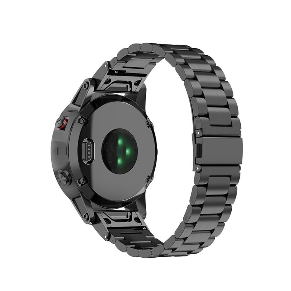 Bracelet en métal Garmin Fenix 6S, Noir