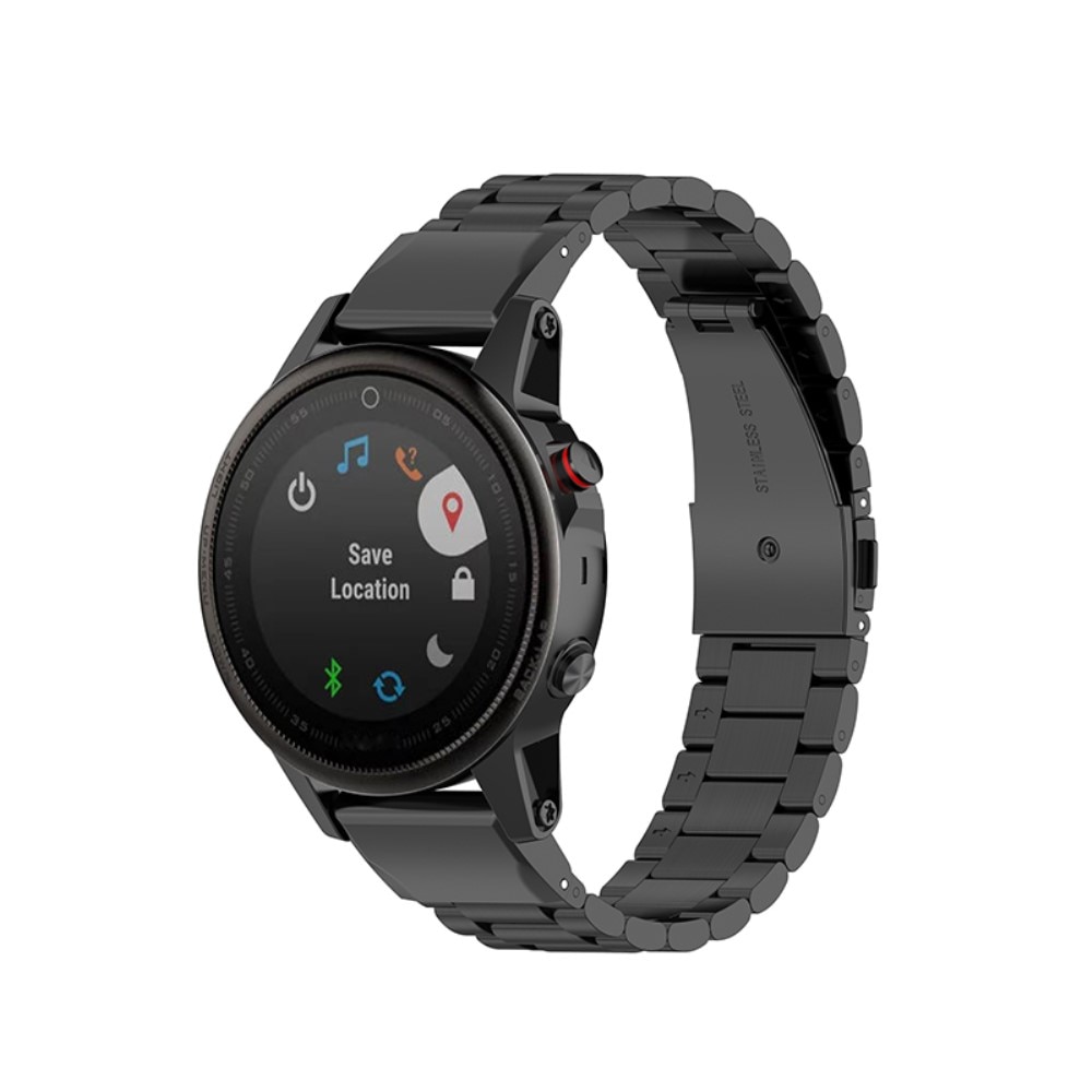 Bracelet en métal Garmin Fenix 5S/5S Plus, noir