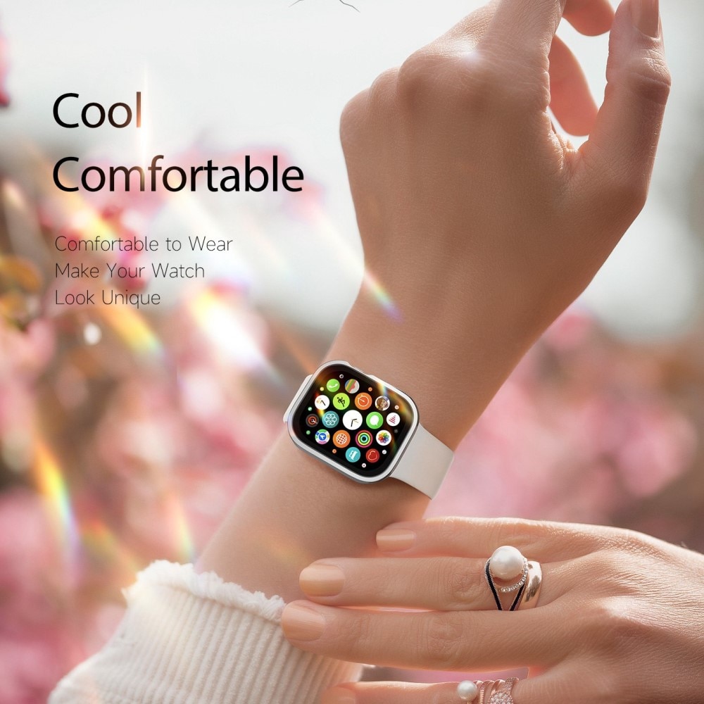 Coque Solid Shockproof Apple Watch 45mm Series 8 Argent