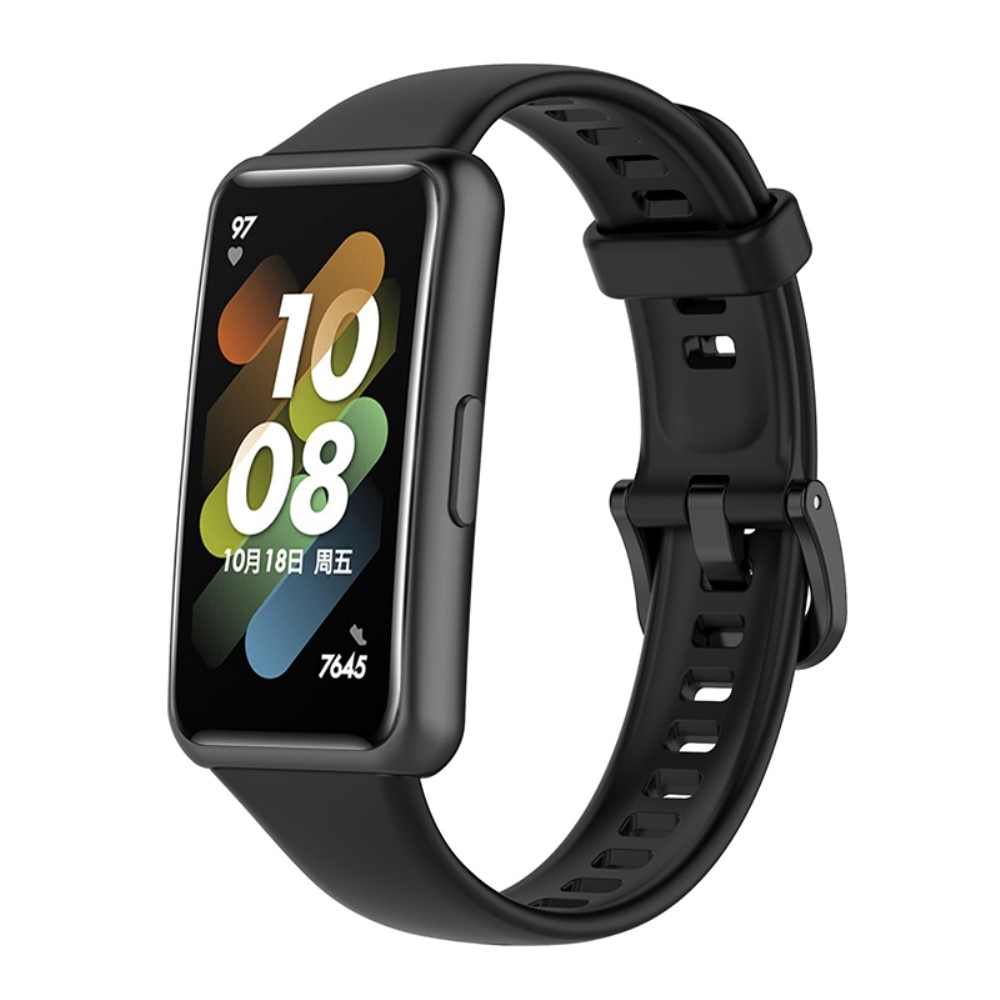 Bracelet en silicone pour Huawei Huawei Band 7, noir