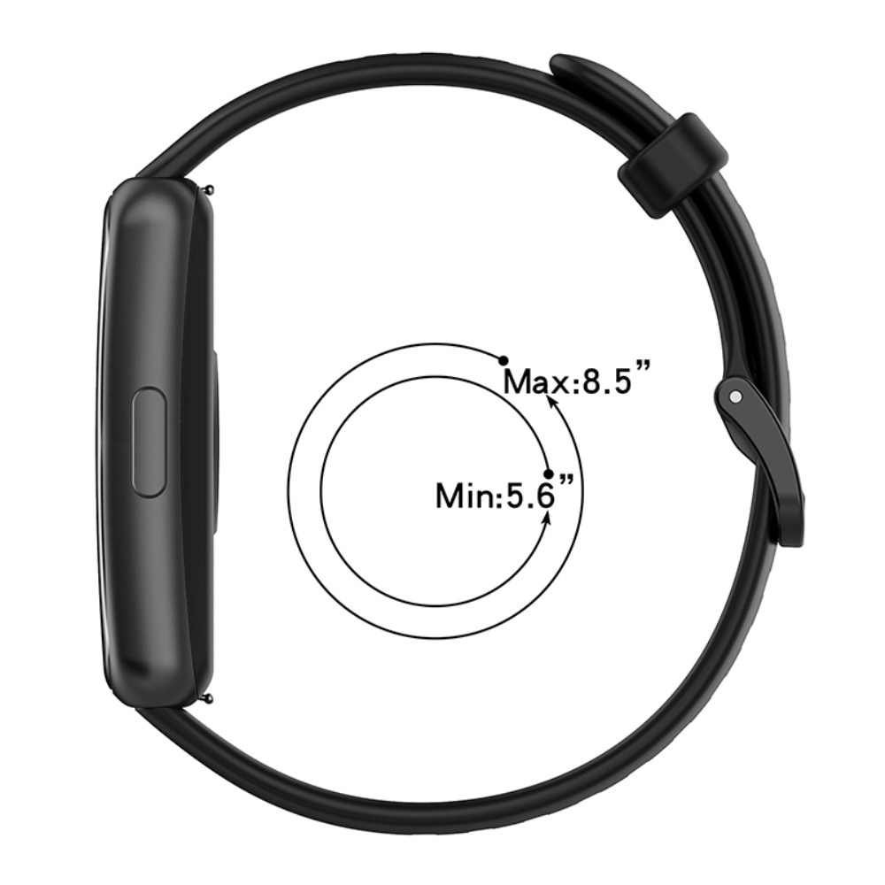 Bracelet en silicone pour Huawei Huawei Band 7, noir