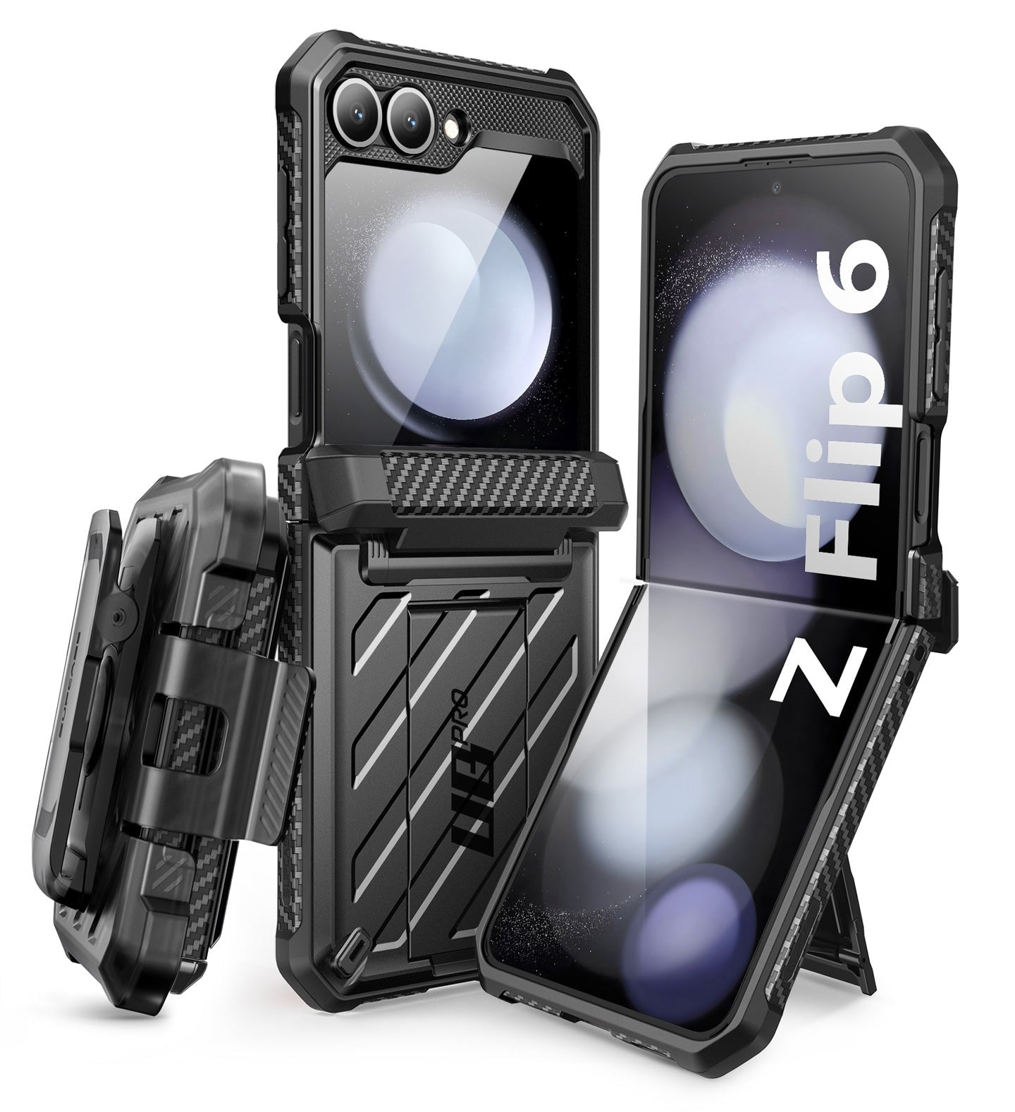 Coque Unicorn Beetle Pro Samsung Galaxy Z Flip 6, noir