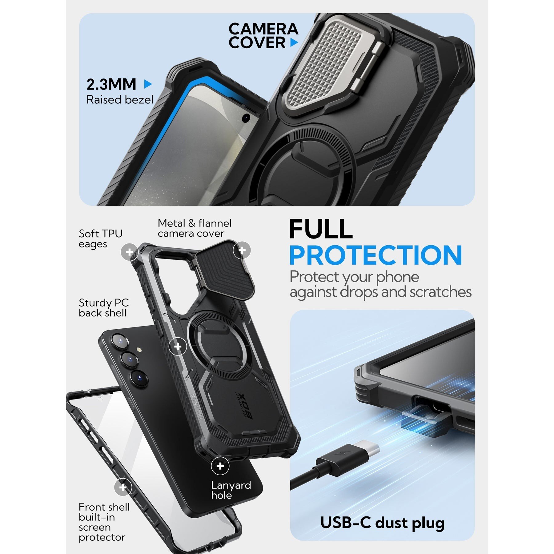 Armorbox MagSafe Case Samsung Galaxy S25, Black