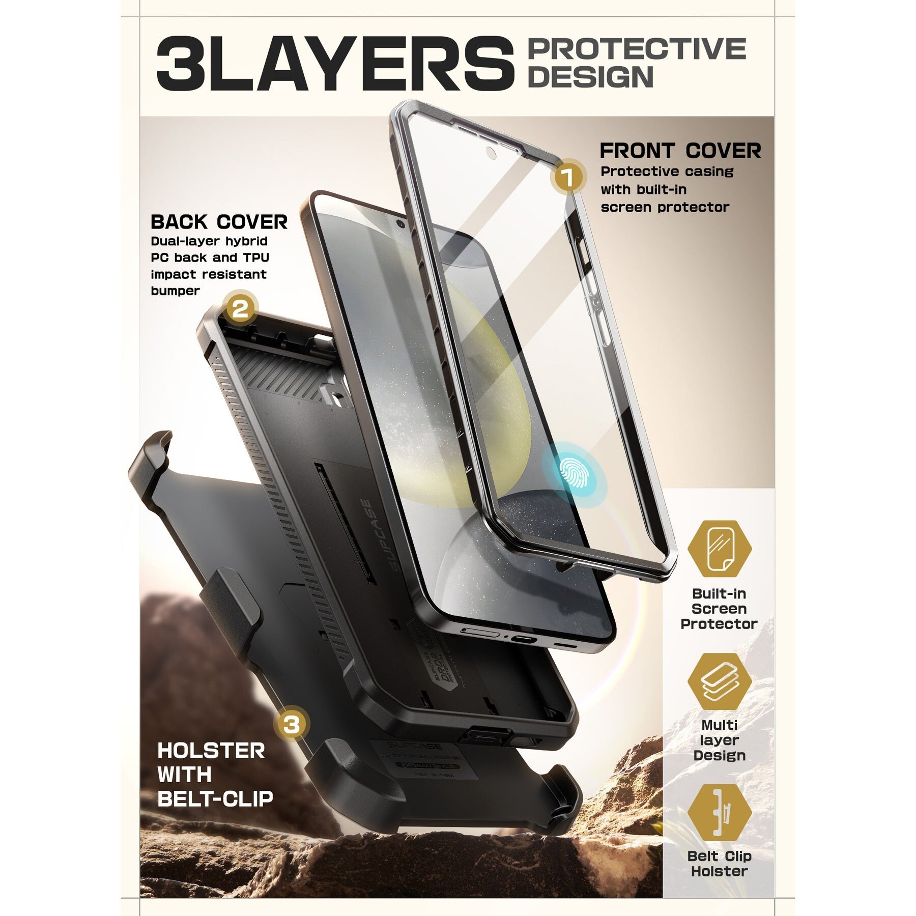 Unicorn Beetle Pro Case Samsung Galaxy S25, Black