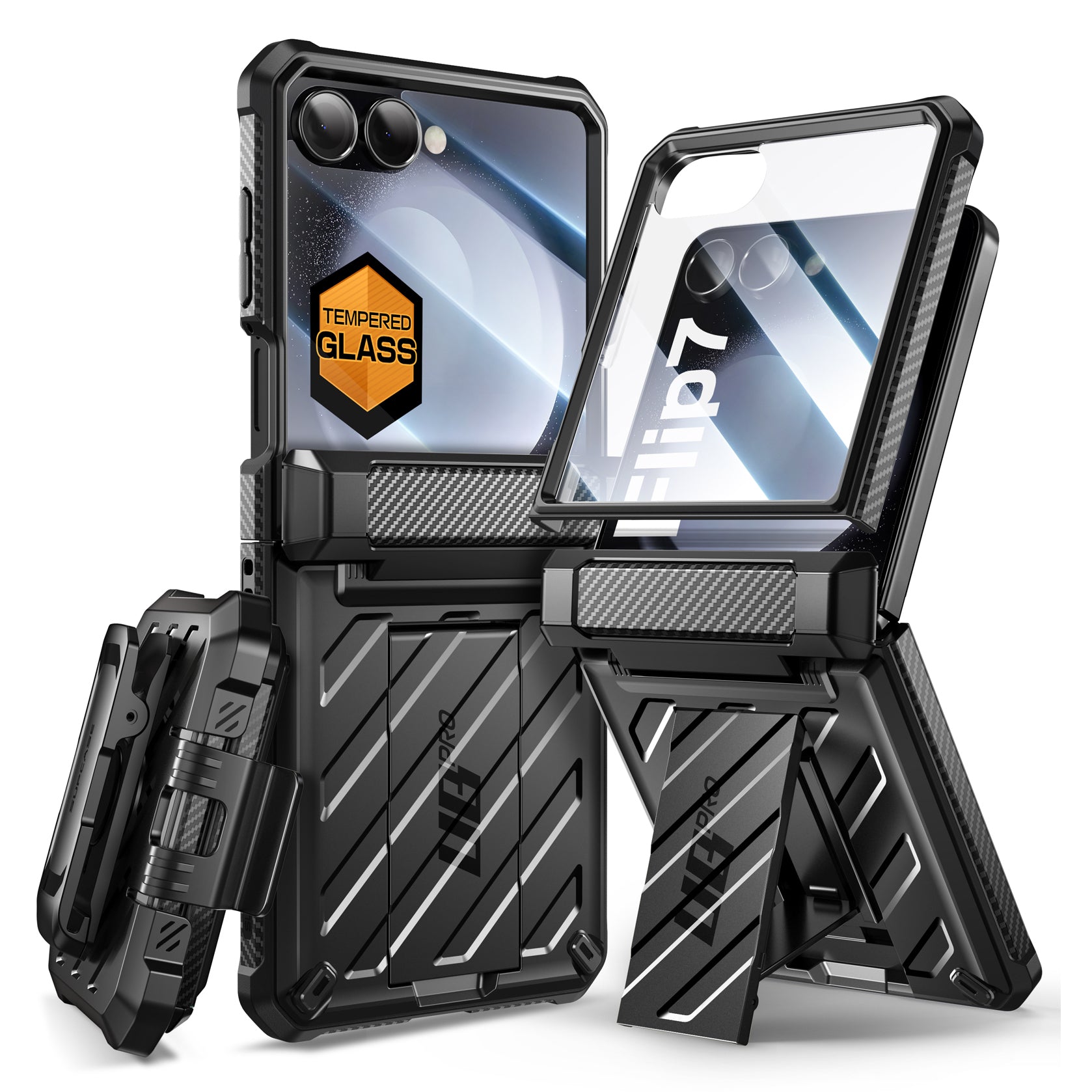 Coque Unicorn Beetle Pro Samsung Galaxy Z Flip 7, noir