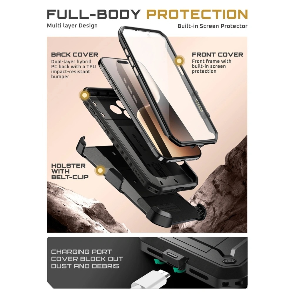 Unicorn Beetle Pro Case iPhone 17 Pro, Black