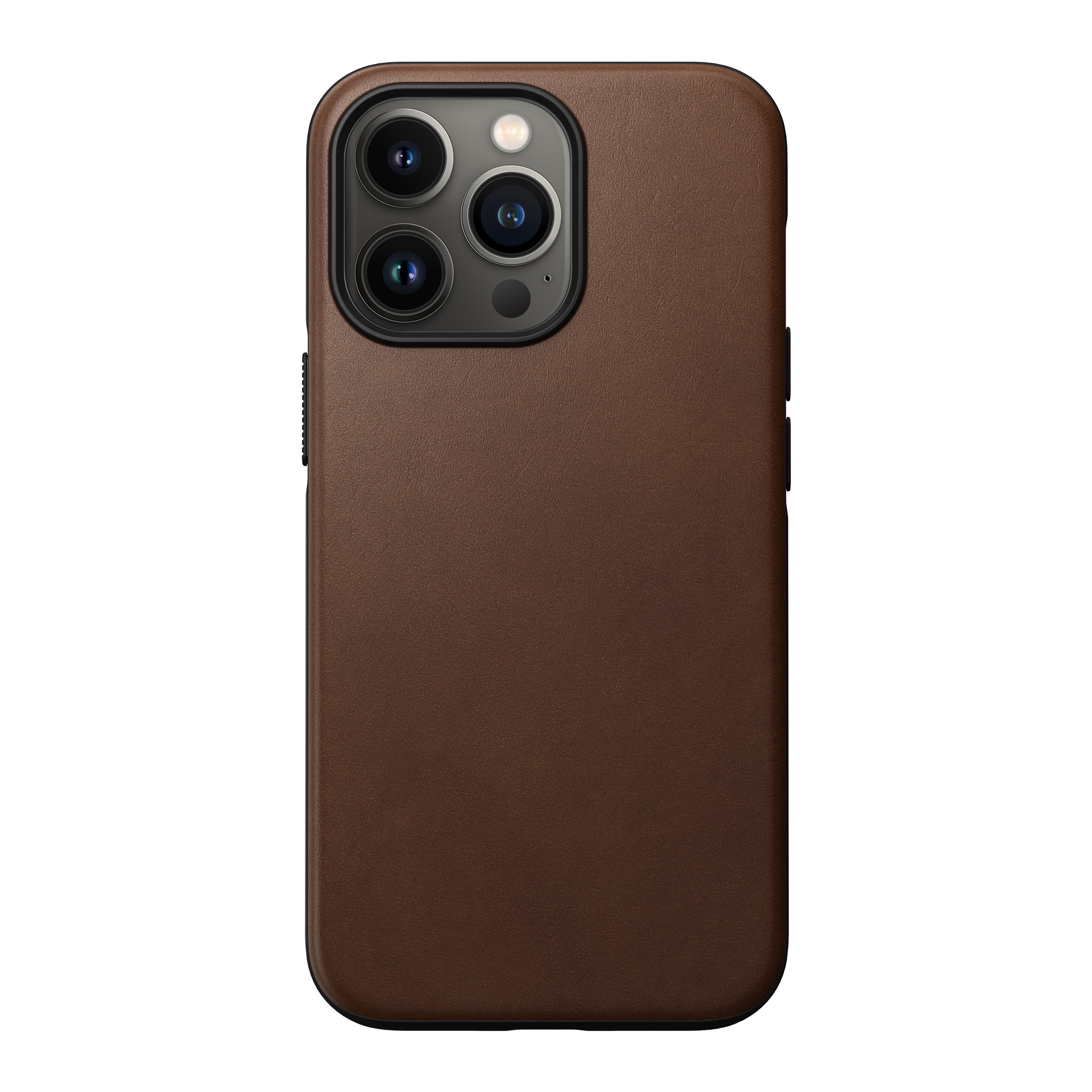 Coque Modern Case Horween Leather MagSafe iPhone 13 Pro Rustic Brown