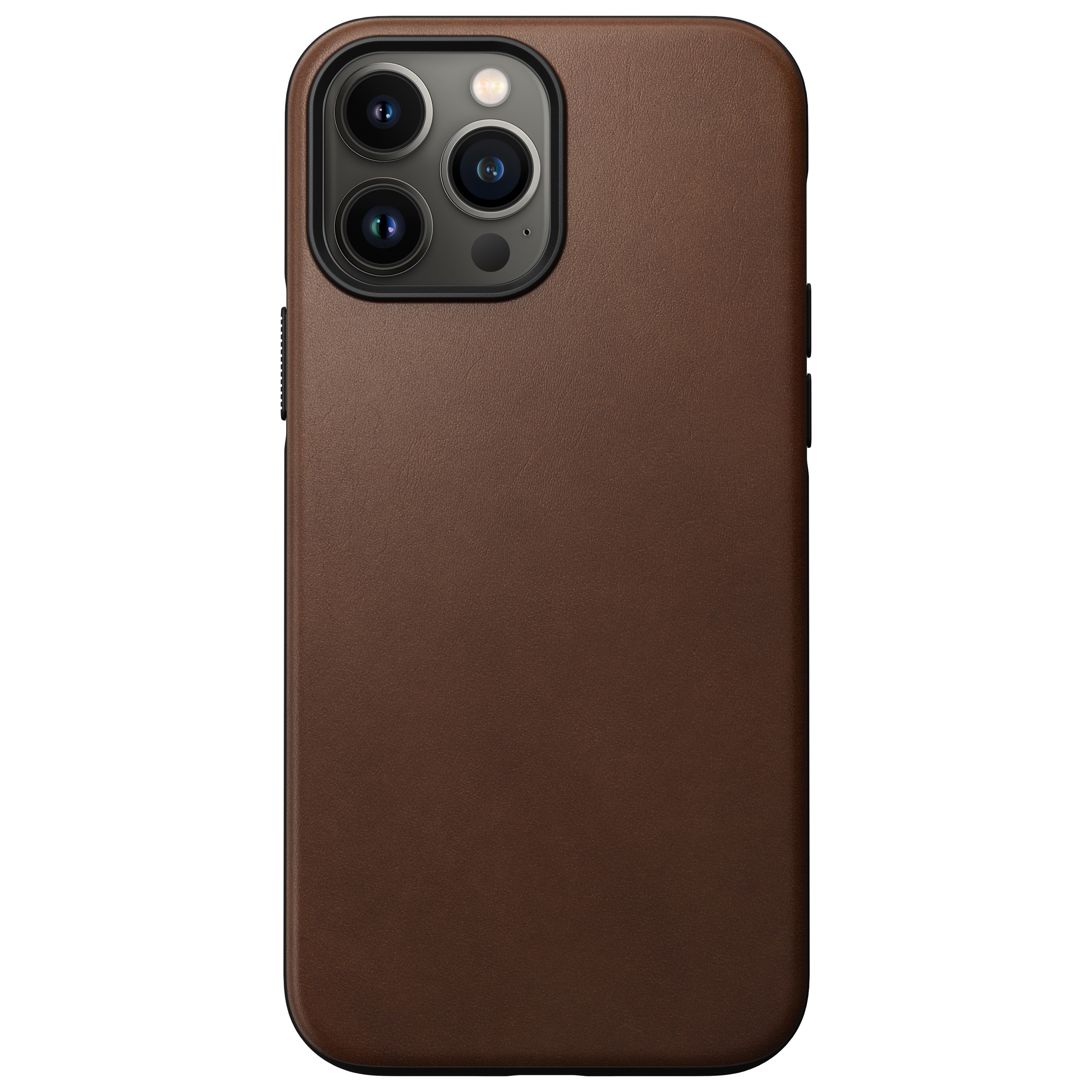 Coque Modern Case Horween Leather MagSafe iPhone 13 Pro Max Rustic Brown