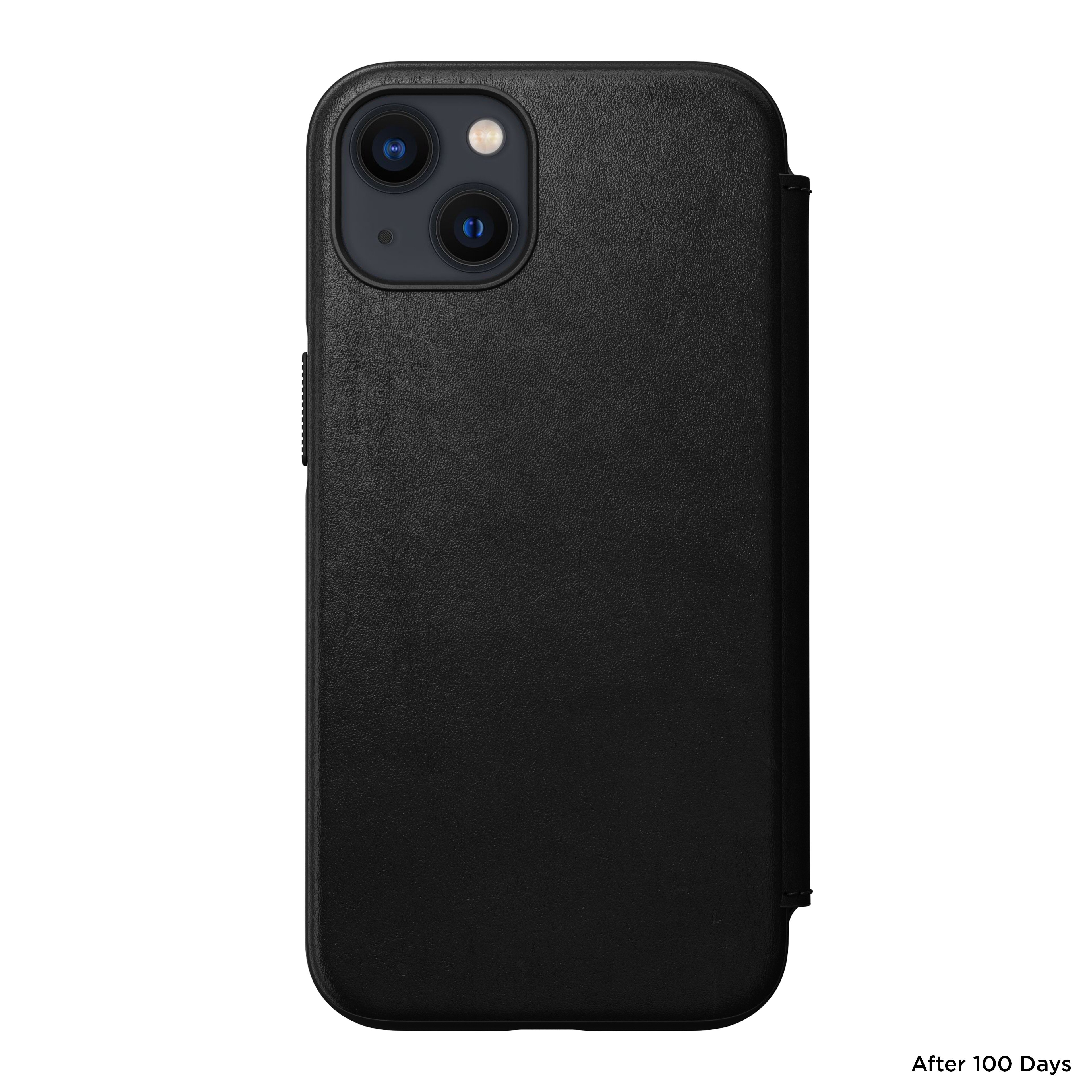 Modern Horween Leather Folio iPhone 13, Black