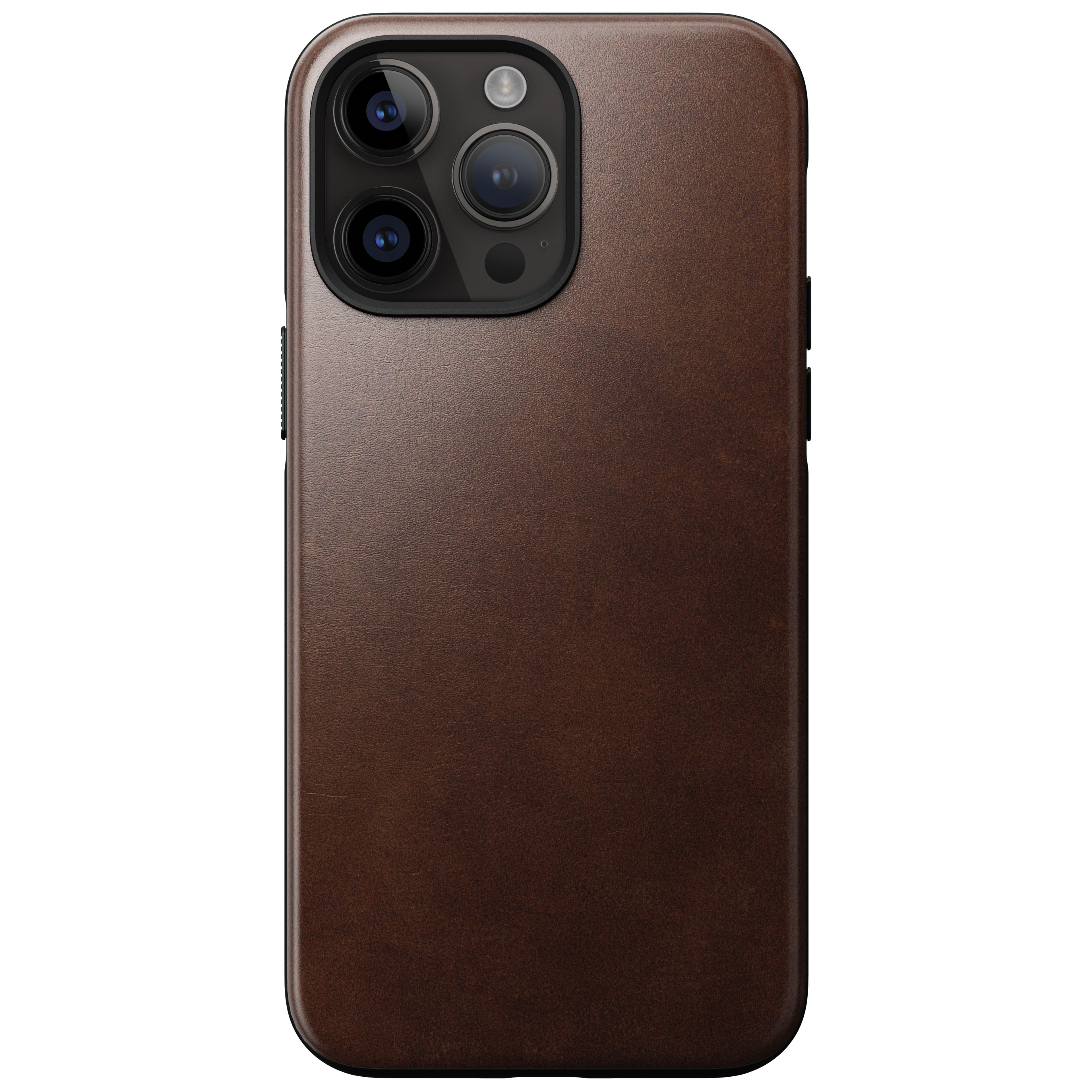 Coque Modern Case Horween Leather MagSafe iPhone 15 Pro Max, Rustic Brown