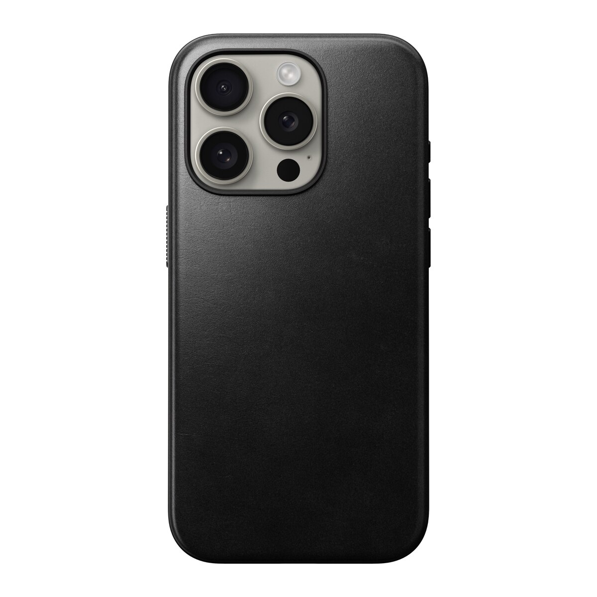 Coque Modern Case Horween Leather MagSafe iPhone 15 Pro, Black