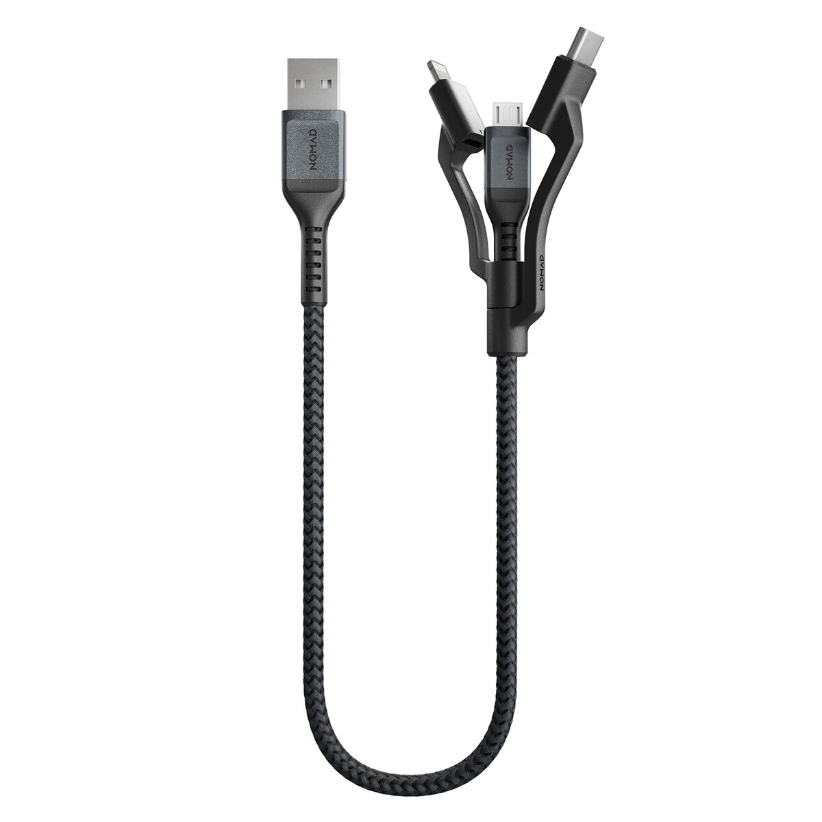 Kevlar Universal Cable USB-A 0.3m, Black