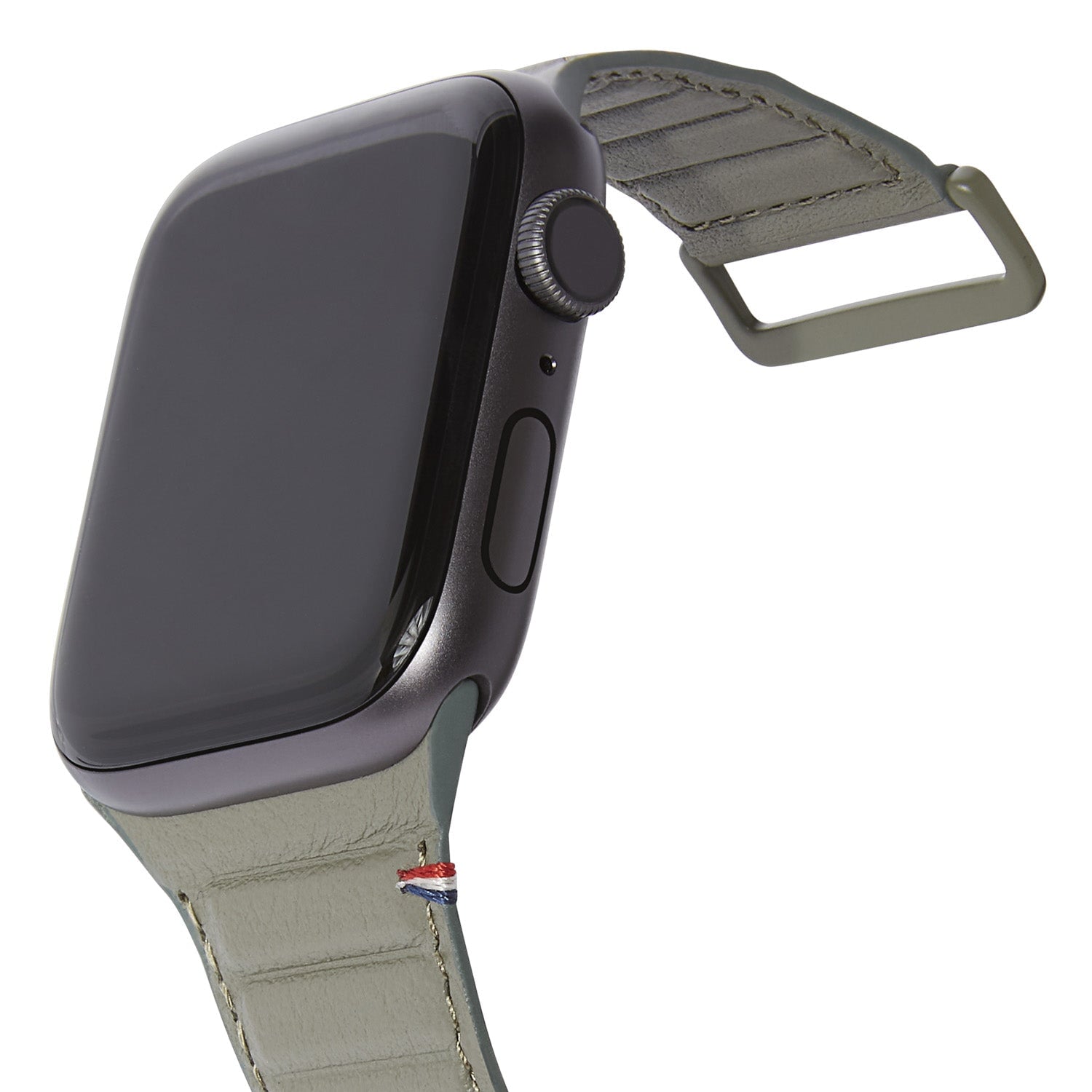 Leather Magnetic Traction Strap Apple Watch Ultra 49mm, Olive