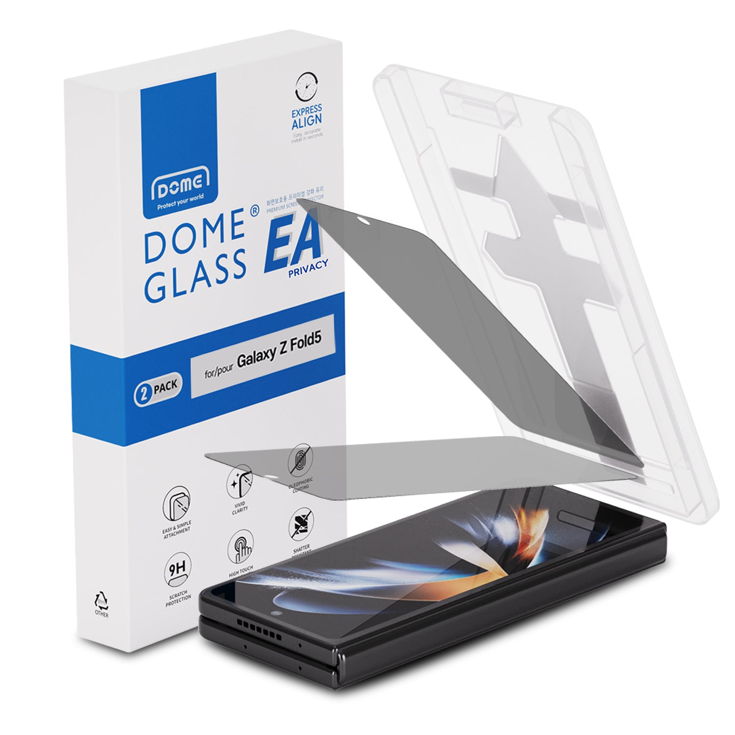 EA Privacy Glass Screen Protector (2 pièces) Samsung Galaxy Z Fold 5