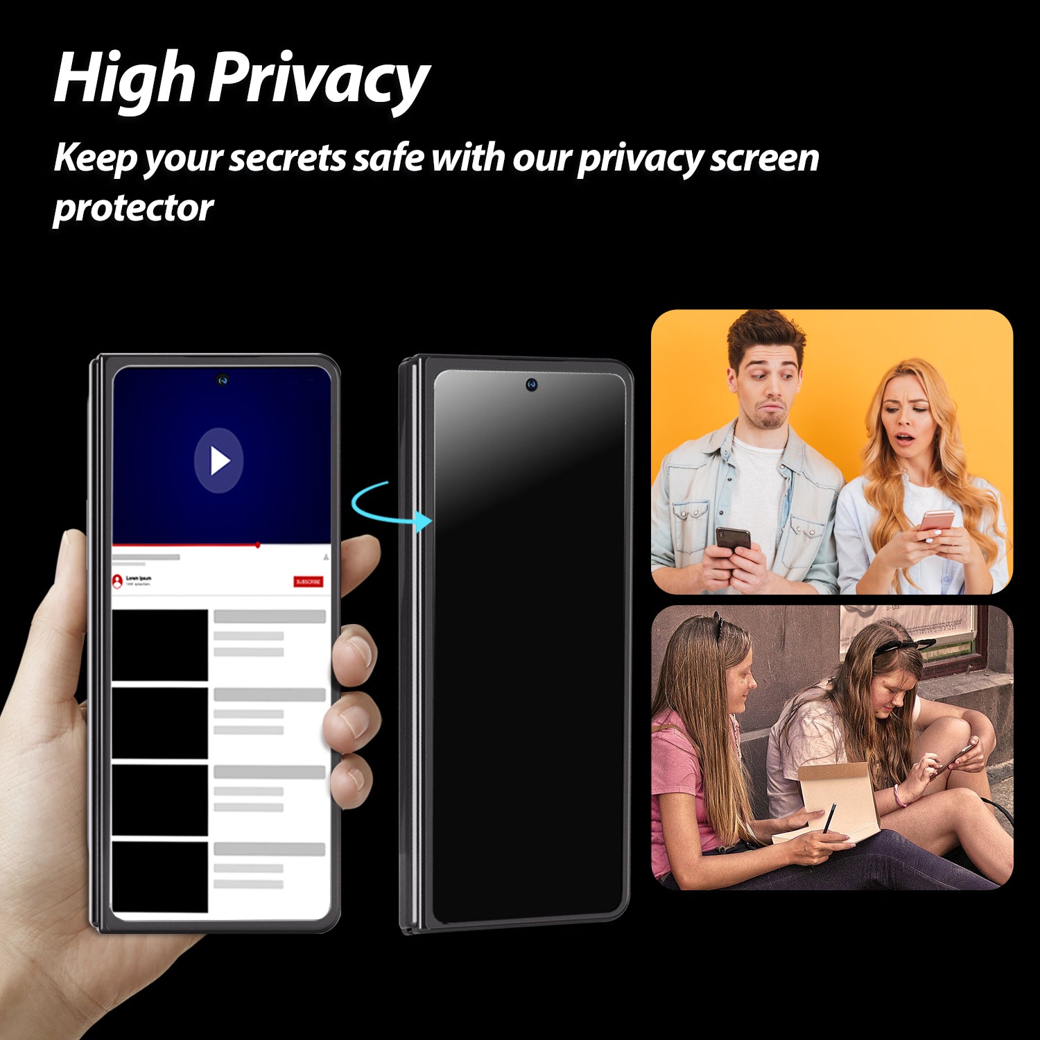 EA Privacy Glass Screen Protector (2 pièces) Samsung Galaxy Z Fold 5