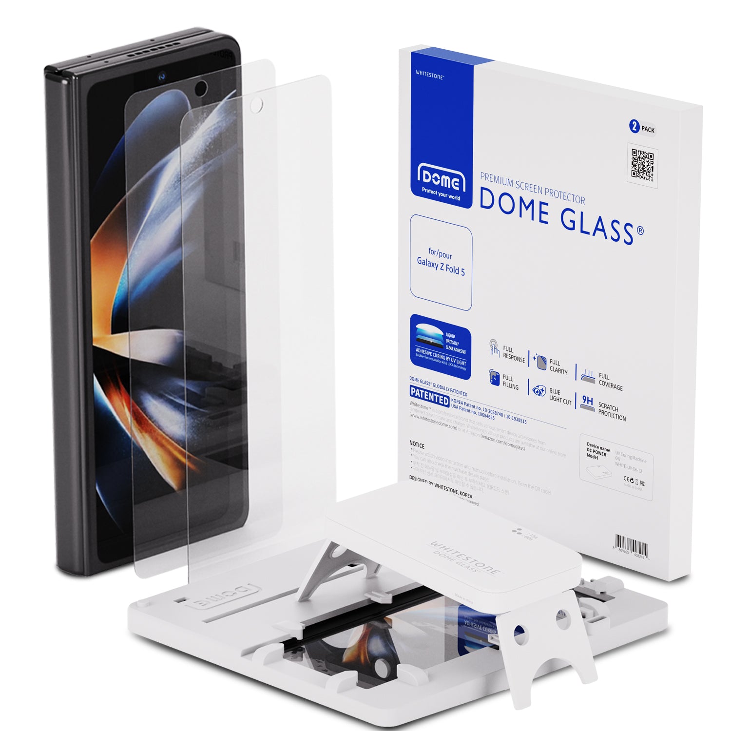 Dome Glass Screen Protector Samsung Galaxy Z Fold 5 (2 pièces)