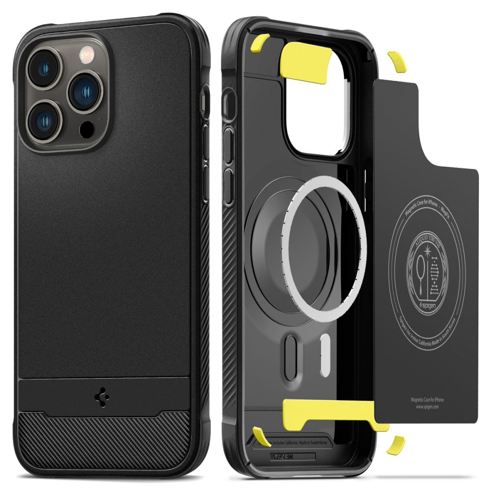 Coque Rugged Armor MagSafe iPhone 15 Pro Black