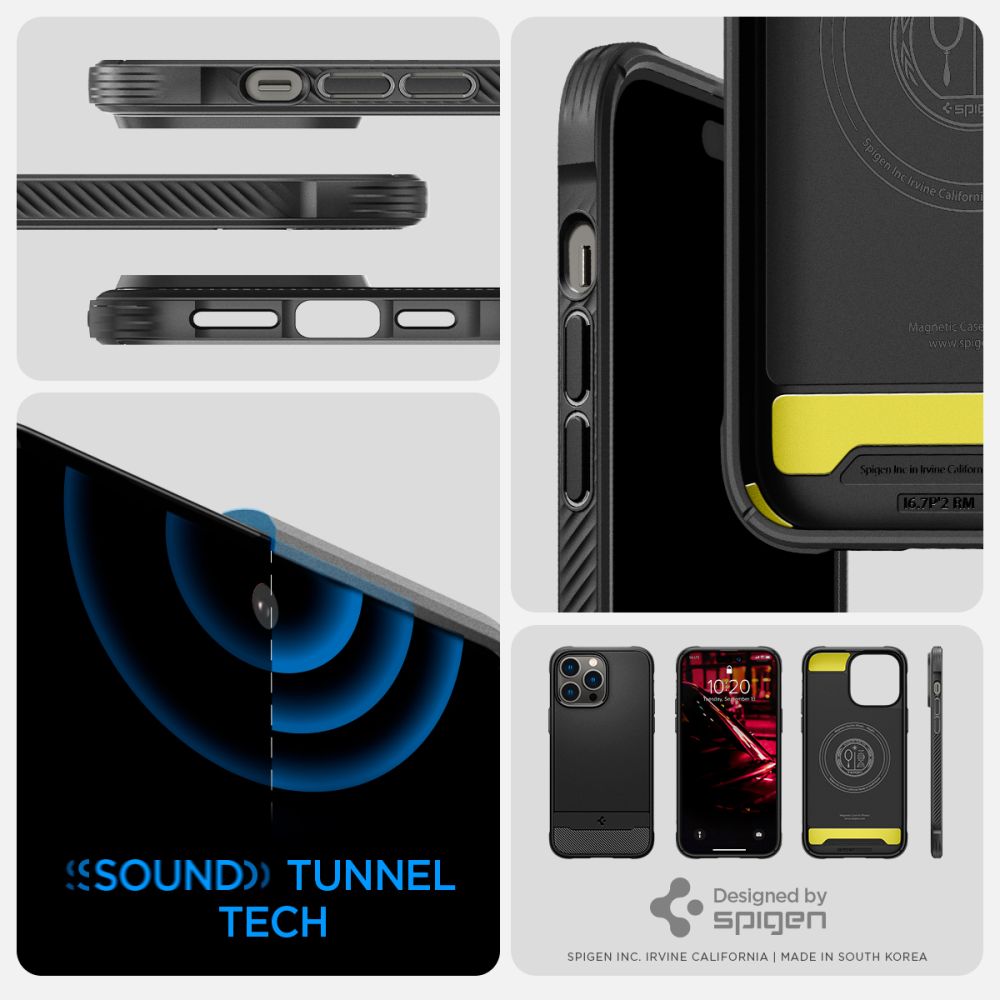 Coque Rugged Armor Mag iPhone 14 Pro Black