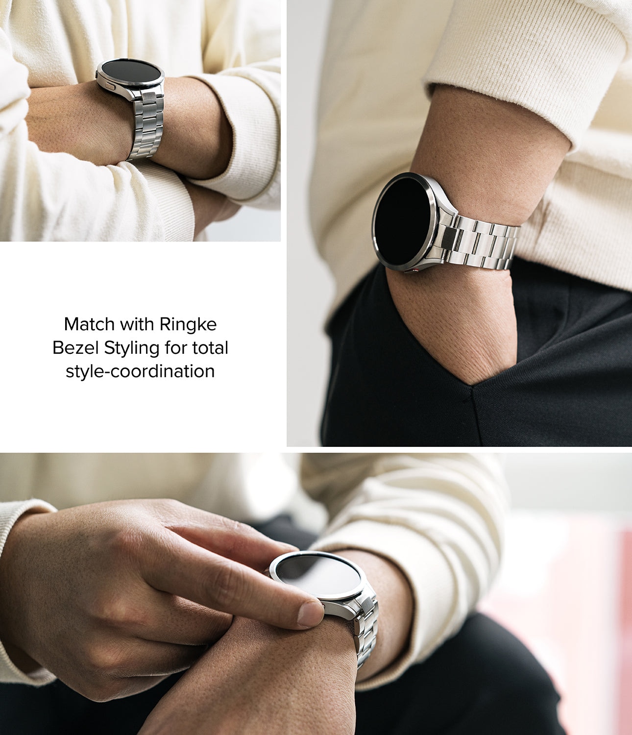 Metal One Bracelet Samsung Galaxy Watch 5 44mm Argent