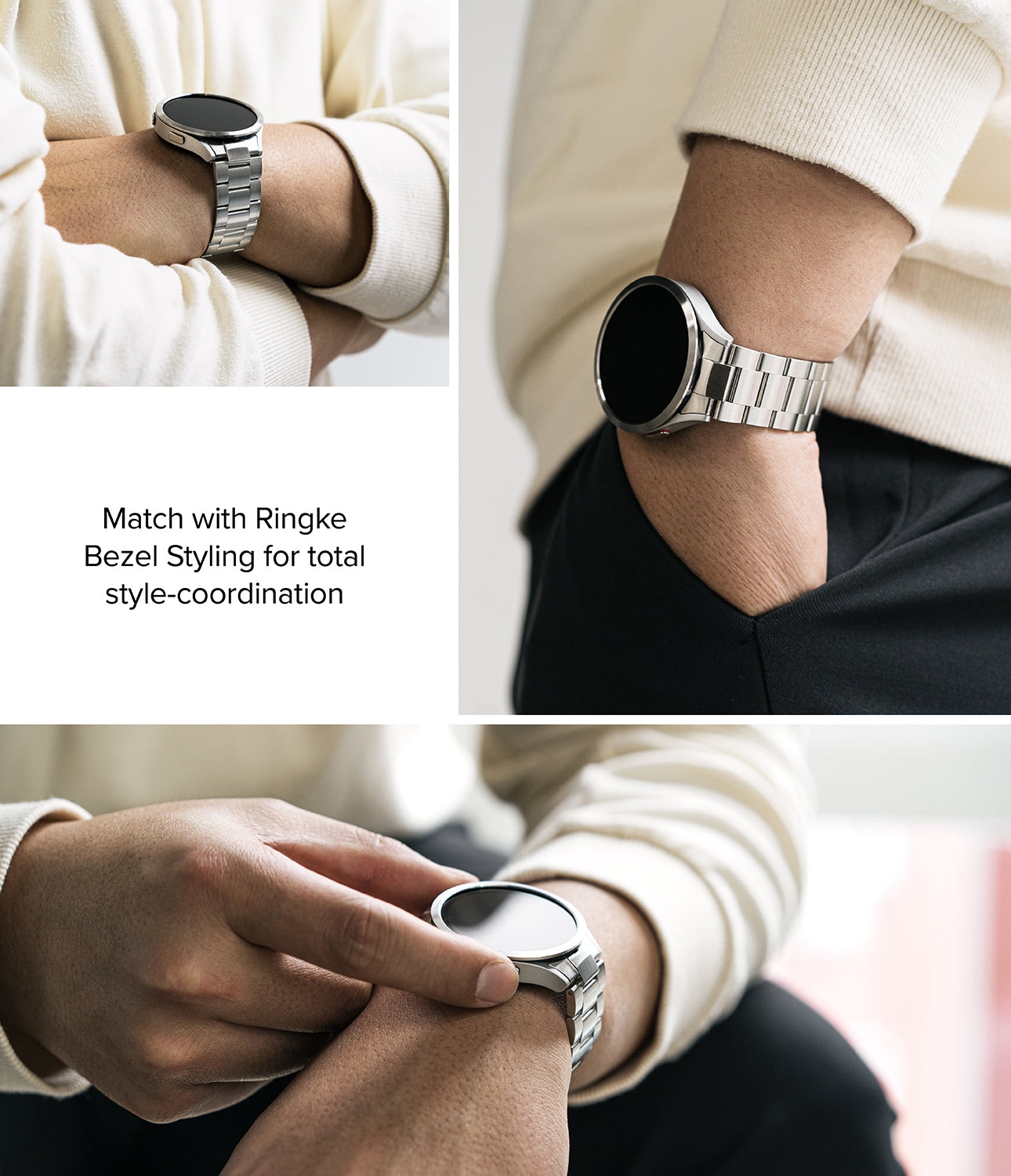 Metal One Bracelet Samsung Galaxy Watch 4 44mm Argent