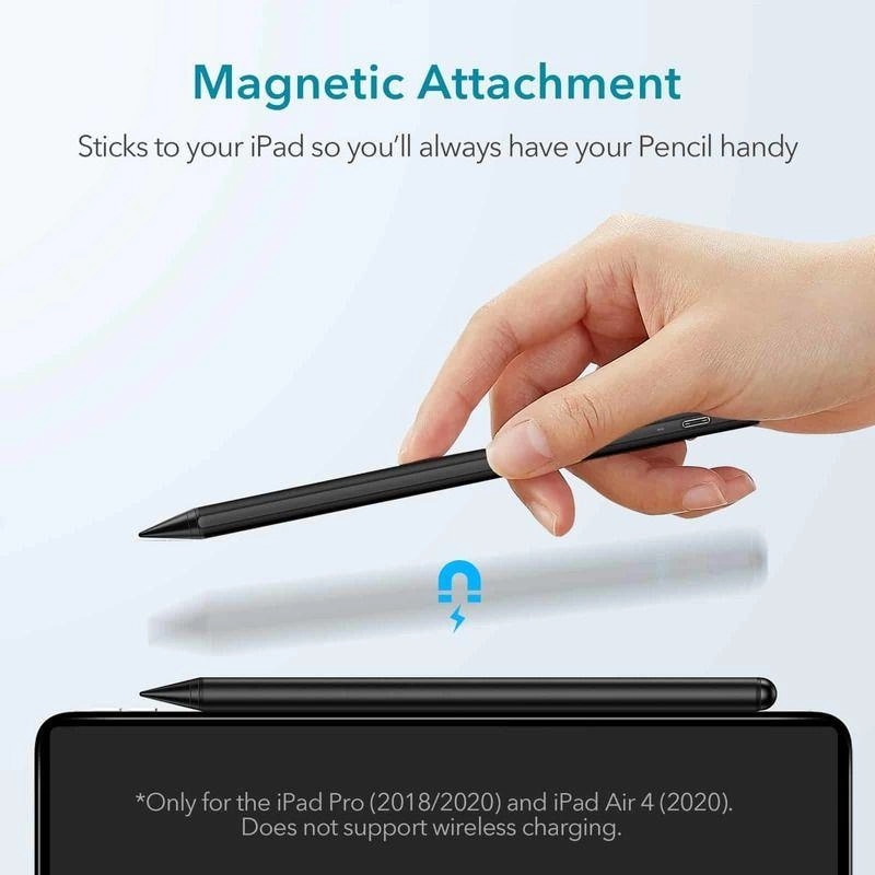 Digital + Magnetic Stylus Pen pour iPad, noir