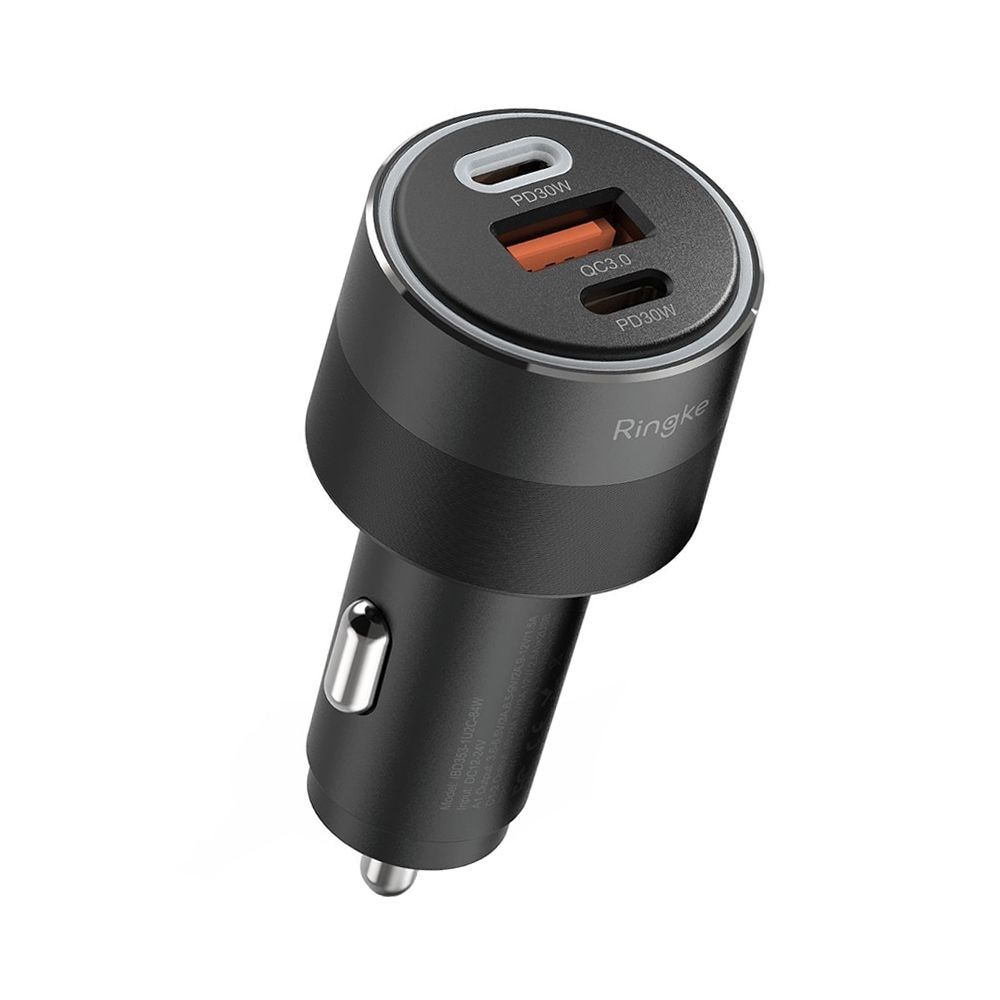 3-Port Car Fast Charger 84W, Black