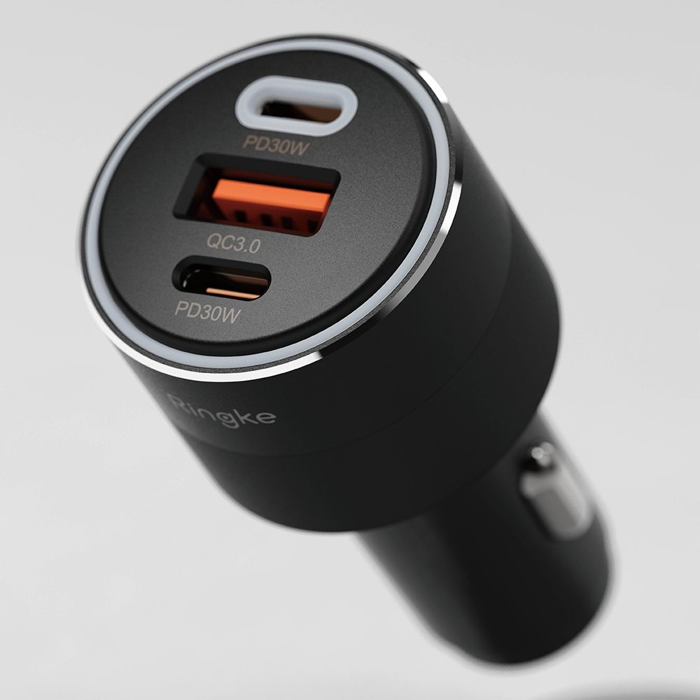 3-Port Car Fast Charger 84W, Black