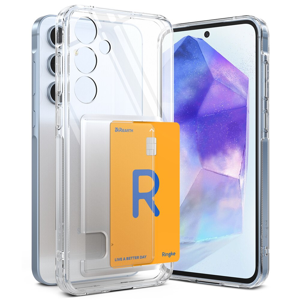 Coque Fusion Card Samsung Galaxy A55, transparent