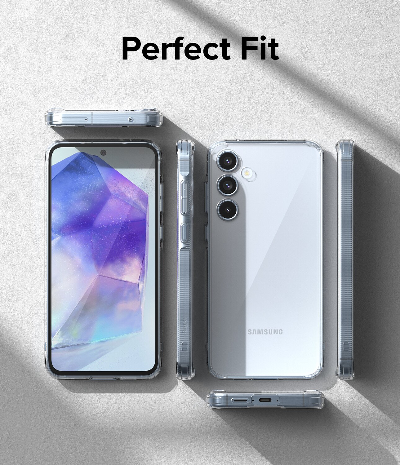 Coque Fusion Samsung Galaxy A55, Transparent
