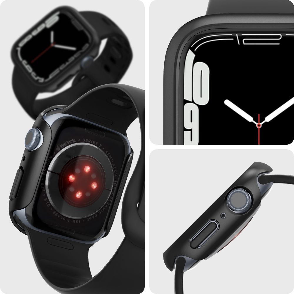 Coque Thin Fit Apple Watch 45mm Series 8 Black