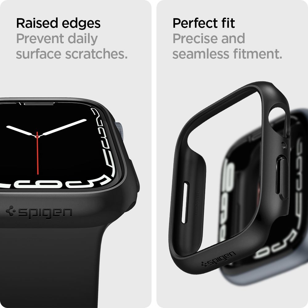 Coque Thin Fit Apple Watch 45mm Series 9, Black