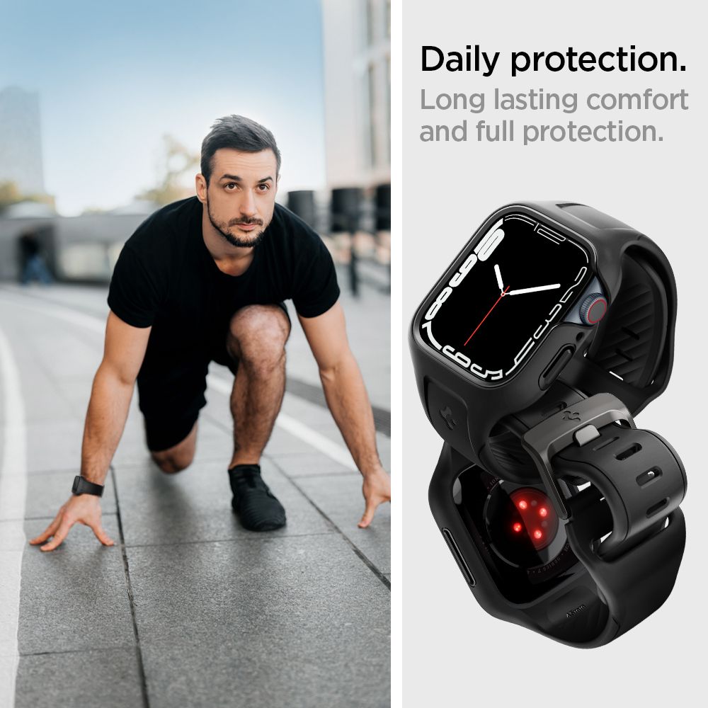 Coque Liquid Air Pro Apple Watch 45mm Series 9, Black