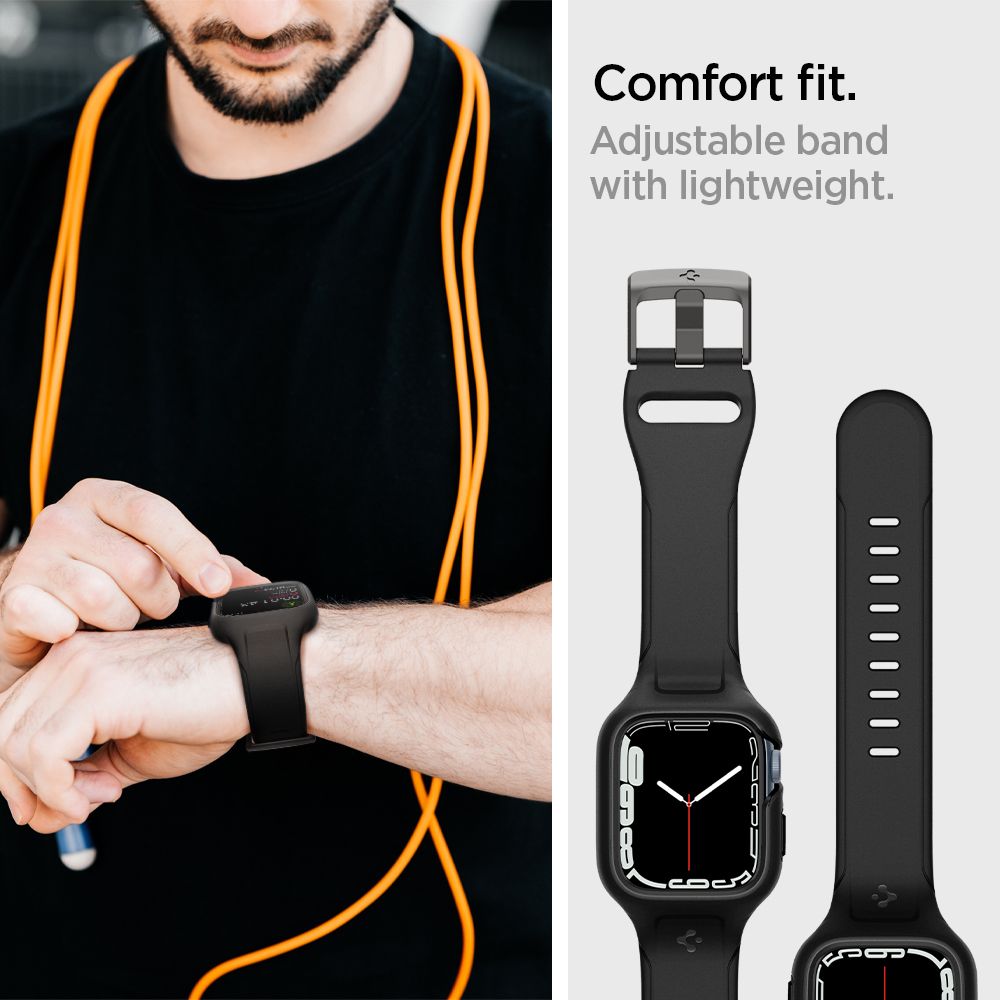 Coque Liquid Air Pro Apple Watch 45mm Series 9, Black
