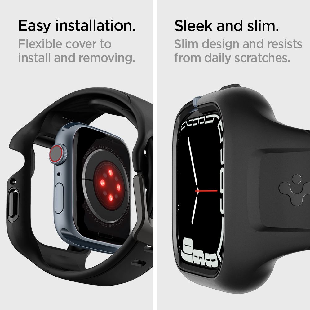 Coque Liquid Air Pro Apple Watch 45mm Series 9, Black
