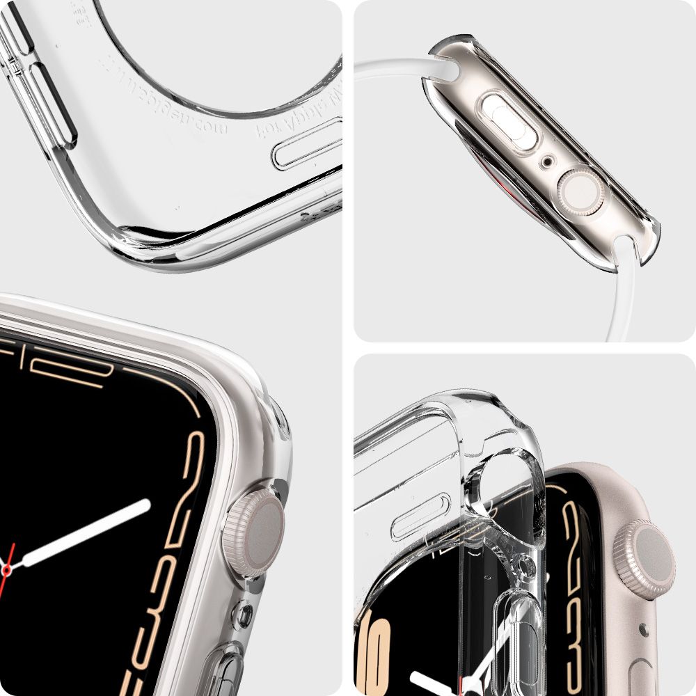 Coque Liquid Apple Watch 41mm Series 9, Crystal Clear