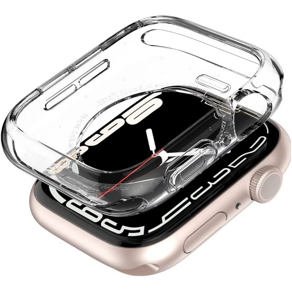 Coque Liquid Apple Watch 45mm Series 9, Crystal Clear