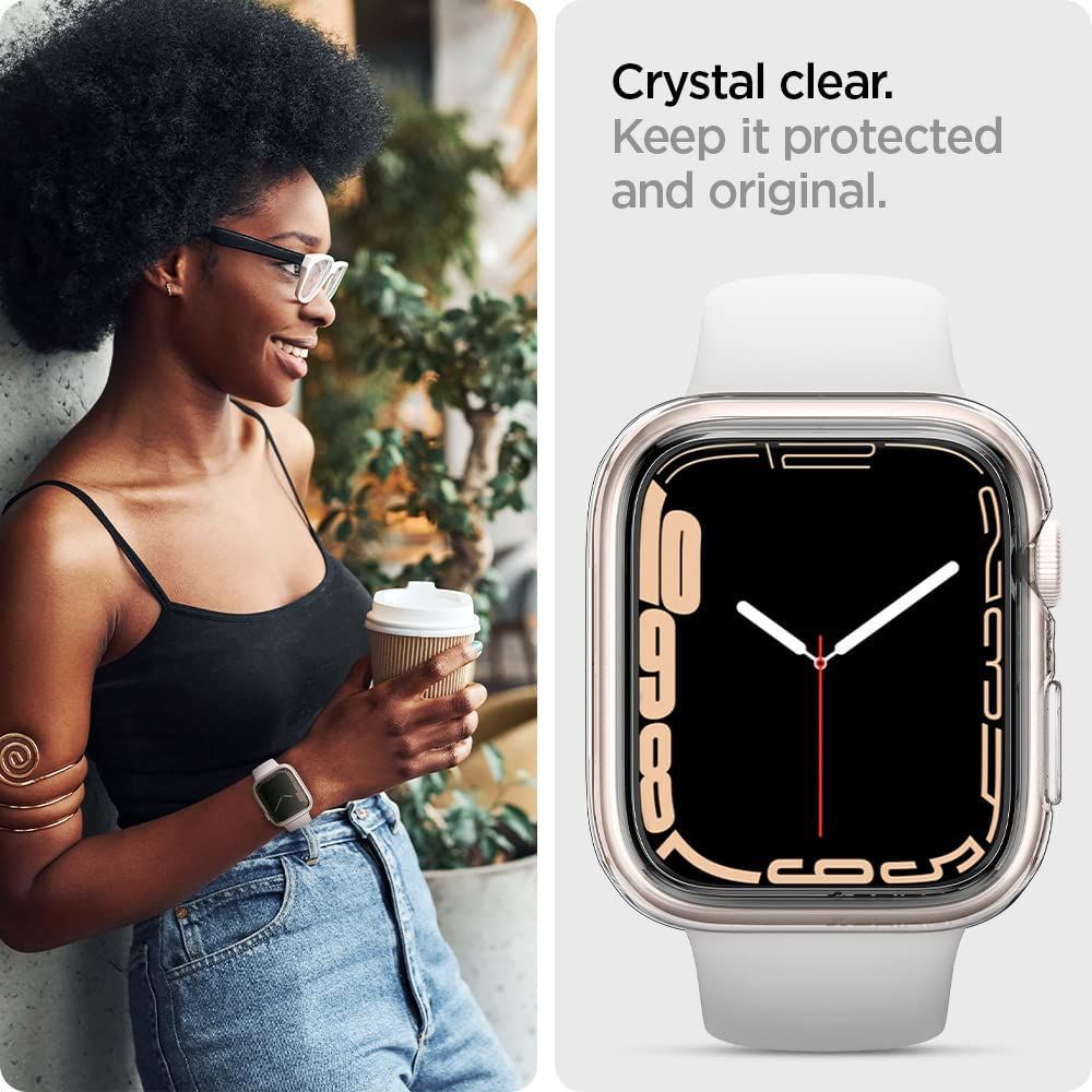 Coque Liquid Apple Watch SE 44mm, Crystal Clear