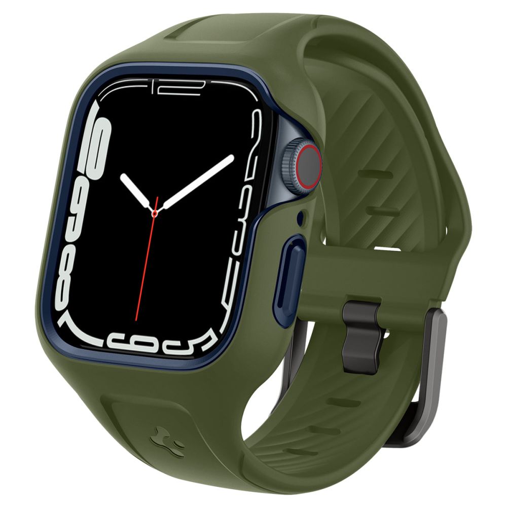 Coque Liquid Air Pro Apple Watch 45mm Series 7, Moss Green