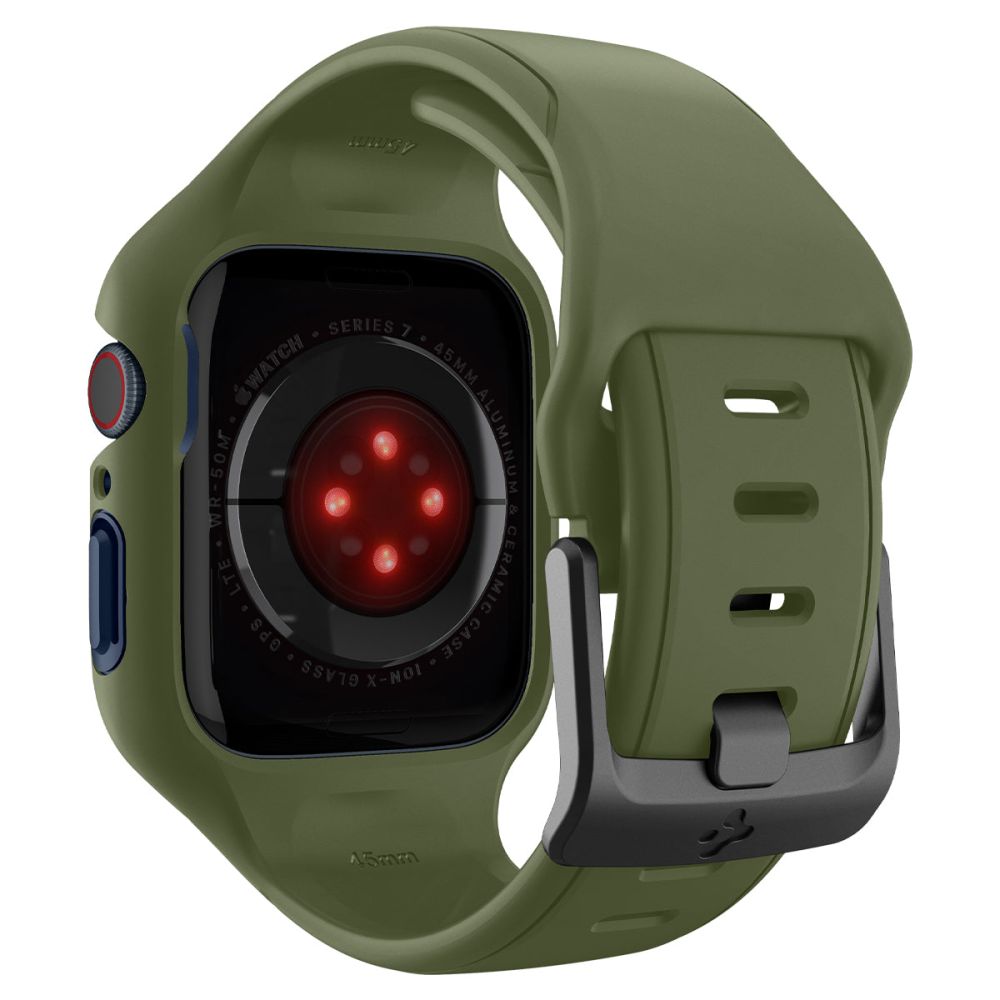 Coque Liquid Air Pro Apple Watch 45mm Series 7, Moss Green