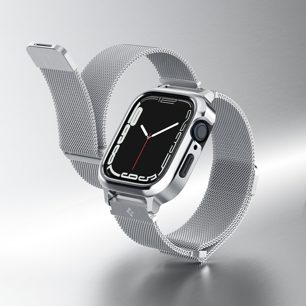 Coque Metal Fit Pro Apple Watch 45mm Series 9, Silver