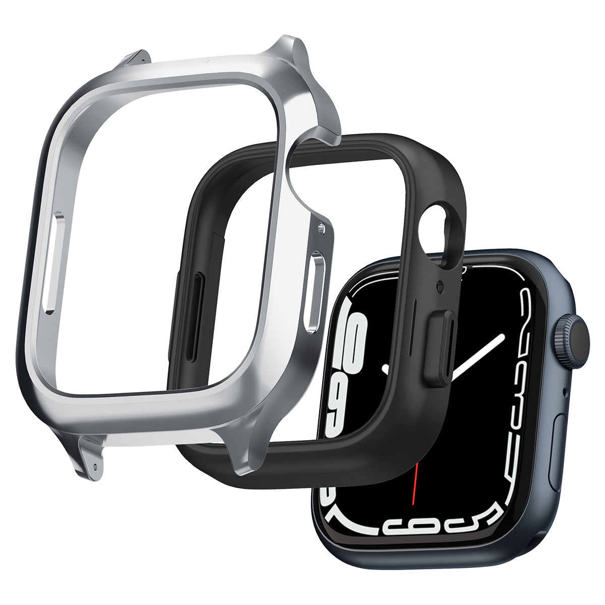 Coque Metal Fit Pro Apple Watch 45mm Series 9, Silver